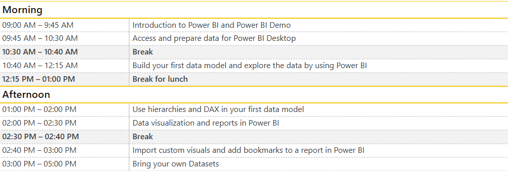 Workshop Agenda
